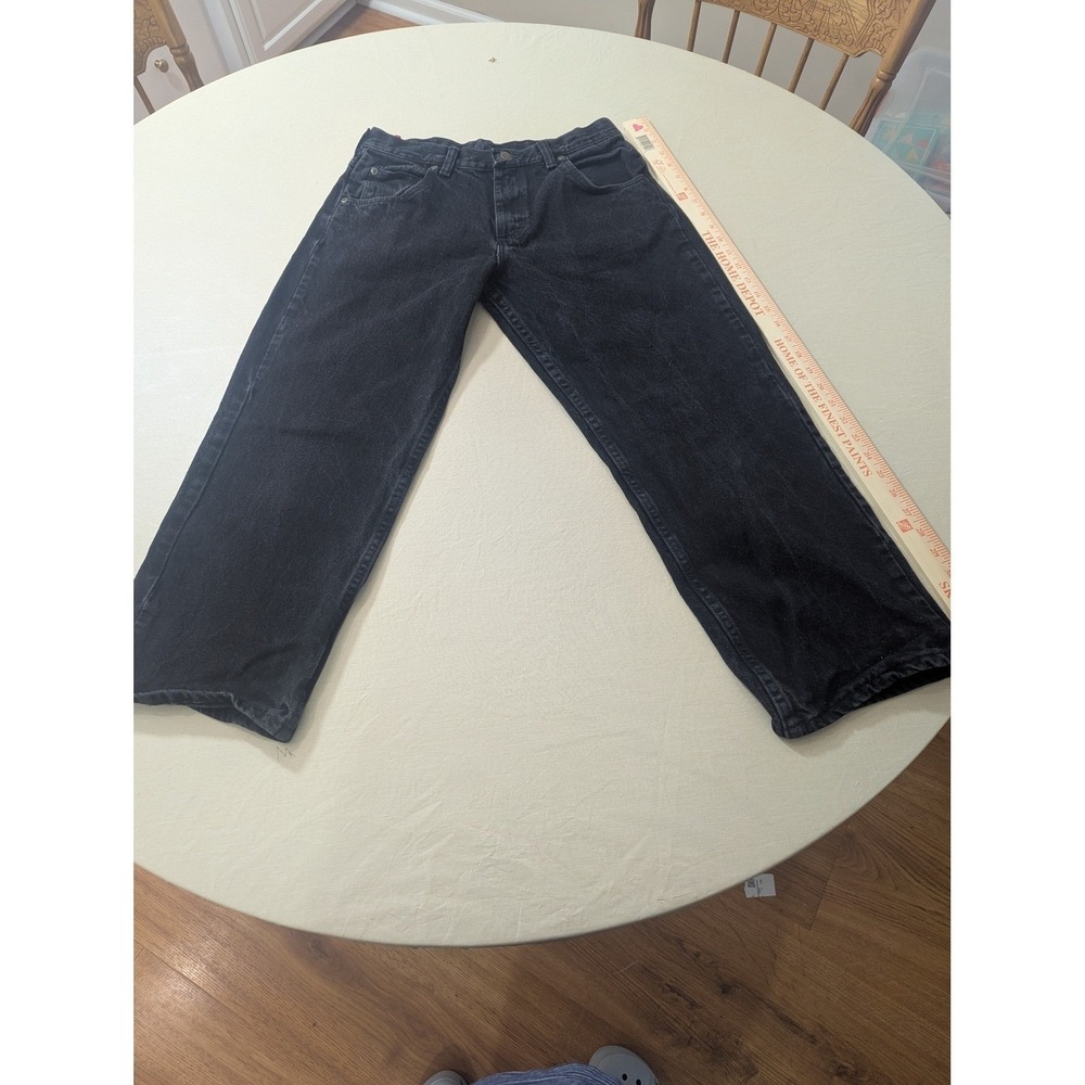 Wrangler Straight Leg Jeans‎ Boys 12 Husky BlackAdjustable Waist 955HUCB